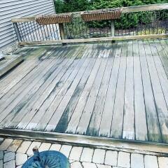 Completed deck renovation project by Pro Finish Painting and Drywall from Chagrin Falls, Ohio